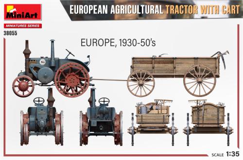 EUROPEAN AGRICULTURAL TRACTOR WITH CART 1/35