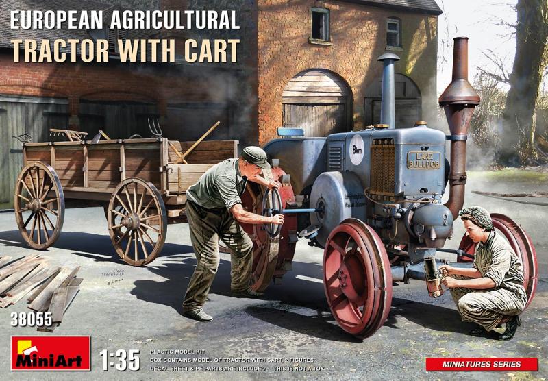 EUROPEAN AGRICULTURAL TRACTOR WITH CART 1/35