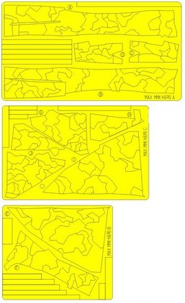 SAAB 37 Viggen 1-sits splinter kamo målningsmask 1/48