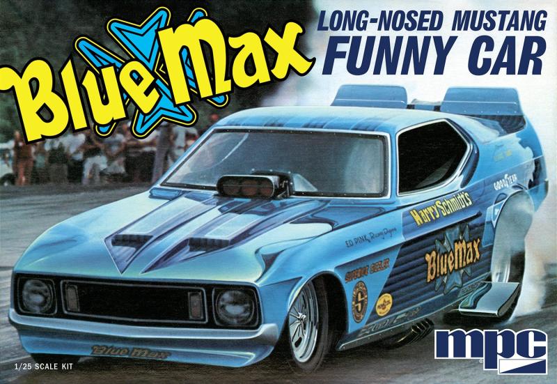 Blue Max Long-Nosed Mustang Funny Car 1/25