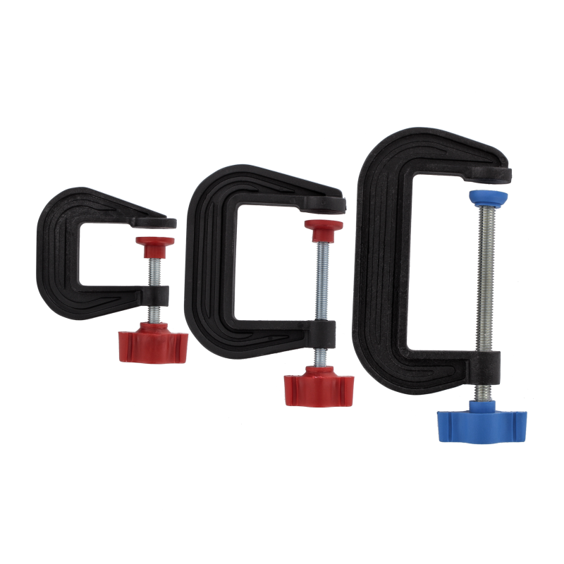 Plastic G-Clamps x3 (25, 50 & 75mm)