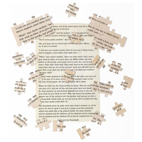 Jack och bönstjälken - dubbelsidigt pussel