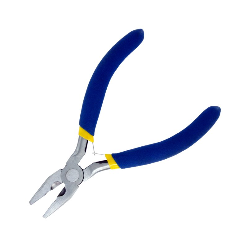 Flat nose serrated combination pliers 125mm