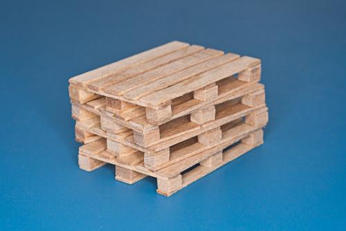 Natural wood pallets, 4st 1:35
