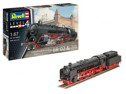 Express locomotive BR 02 & Tender 2'2'T30 1/87