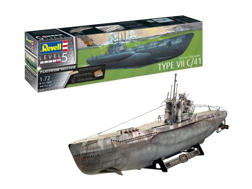 Typ VIIC/41 German Submarine Platinum Edition 1/72