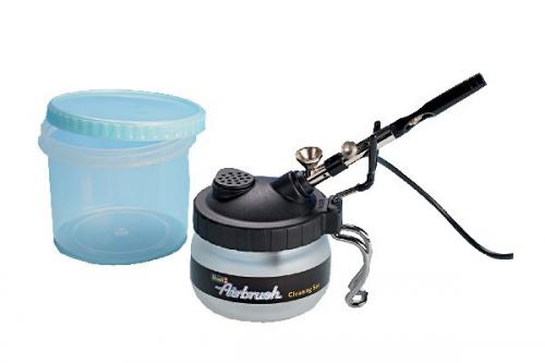 Airbrush cleaning set with stand