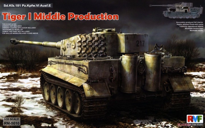 Sd.Kfz. 181 Pz.kpfw.VI Ausf. E Tiger I Middle Production W/ Full Interior 1/35