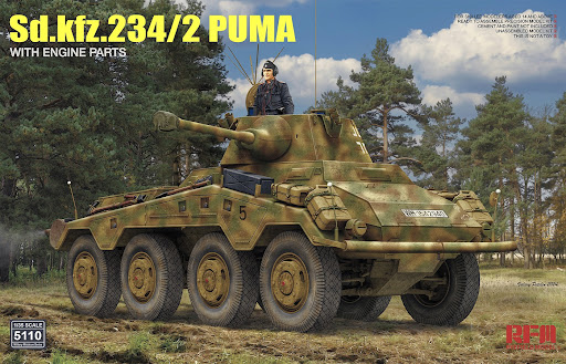 Sd.Kfz.234/2 PUMA with Engine Parts 1/35