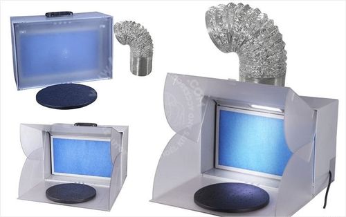 Portable Spray Booth for Airbrush with LED lights (multiple setup possible)