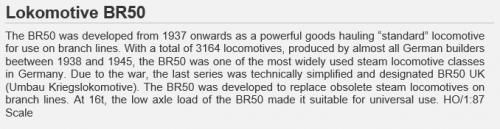 Locomotive BR50 1/87