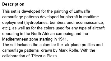 Luftwaffe Maritime and Tropical colors (x8)