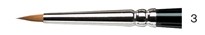 Size 3 Series 7 Kolinsky Sable Brush - Miniature Painting Brush - Round [Short Handle]