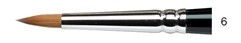 Size 6 Series 7 Kolinsky Sable Brush - Miniature Painting Brush - Round [Short Handle]