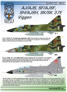 AJ-37 Viggen Natural Metal 1/72