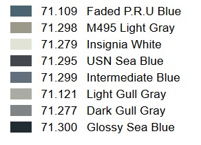 US NAVY & USMC Colors WWII 1940-1945 (x8)