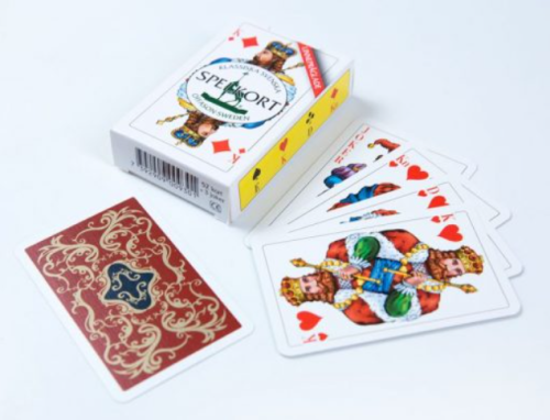 Spelkort svenska figurer linnepräglade (kortlek) - Röd