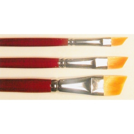Brush set 3 pcs. synthetic flat angeled 02,04,06