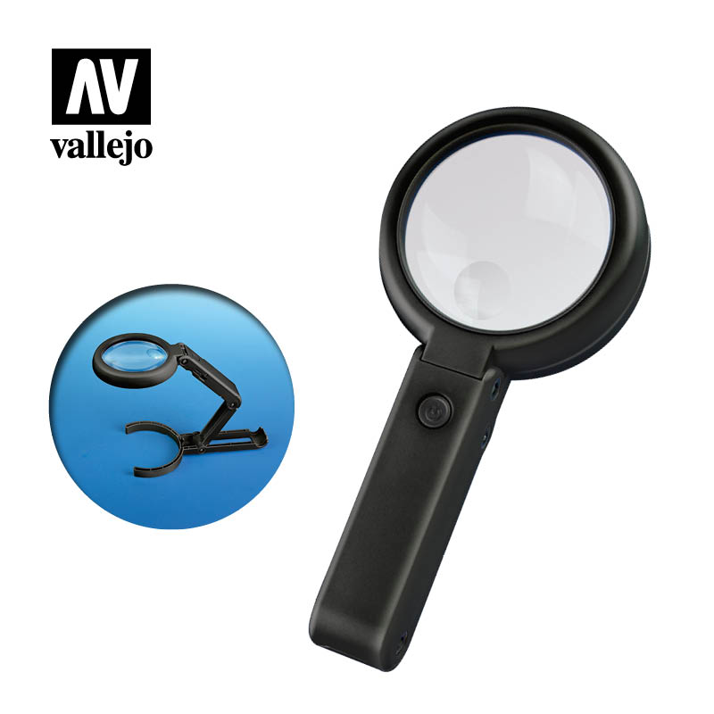 Foldable LED Magnifier (with inbuilt stand)