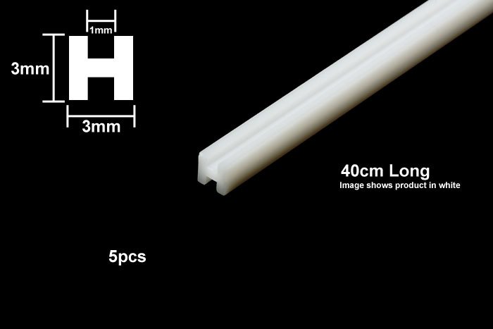 Clear Plastic Beams 3mm H (5pcs.)