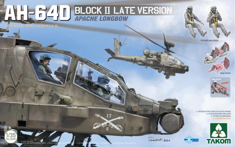 AH-64D Block II Late Version include 3D resin parts and 02 figures 1/35
