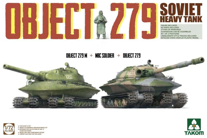 Soviet Heavy Tank Object 279 Object 279M and NBC Soldier and Object 279 1/72