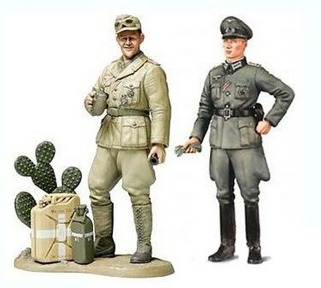 WWII Wehrmacht Officer - w/Africa Corps Tank Crewman 1/35