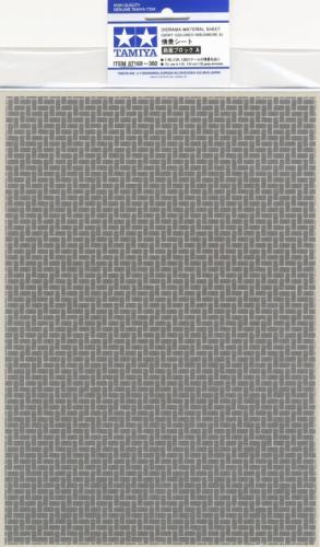 Diorama Material Sheet, Gray - Colored Brickwork A