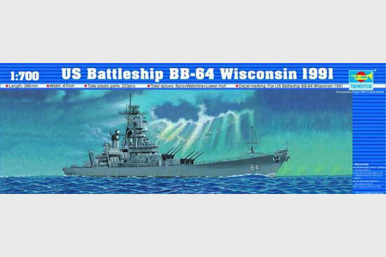 USS BB-64 Wisconsin 1991 1/700