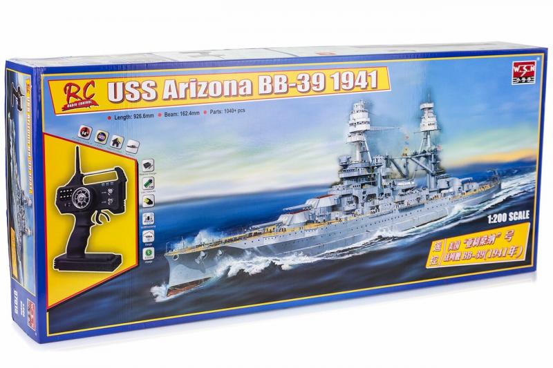R/C USS Arizona BB-39 1941 Complete w. all equipment to operate it as R/C 1/200