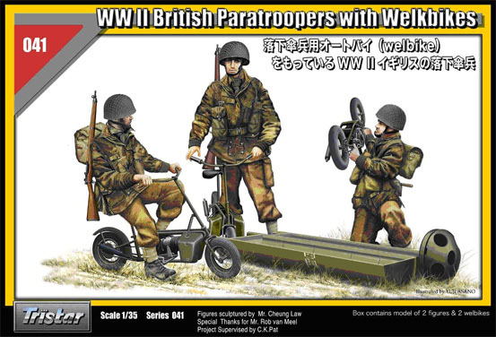 WWII BritIsh Paratroopers w Welbikes 1/35