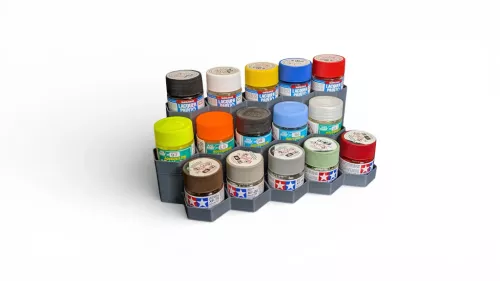 Ultimate Interlocking Paint Station for 10ml pots (Tamiya/Mr Hobby/Lifecolour Paints)