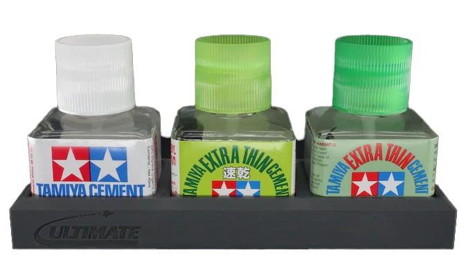 Ultimate Glue Bottle Triple Holder (for Tamiya)