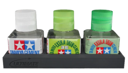Ultimate Glue Bottle Triple Holder (for Tamiya)