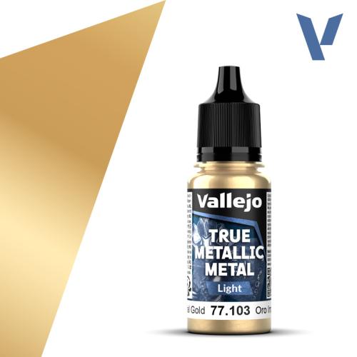 Vallejo True Metallic Metal: Imperial Gold (Light) (18ml)