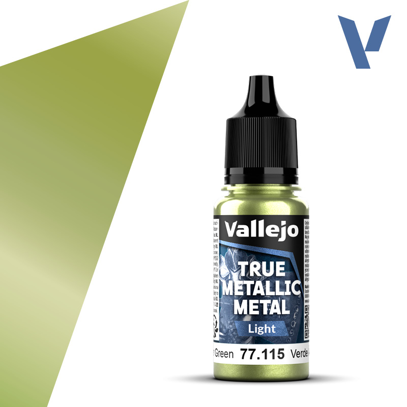Vallejo True Metallic Metal: Amber Green (Light) (18ml)