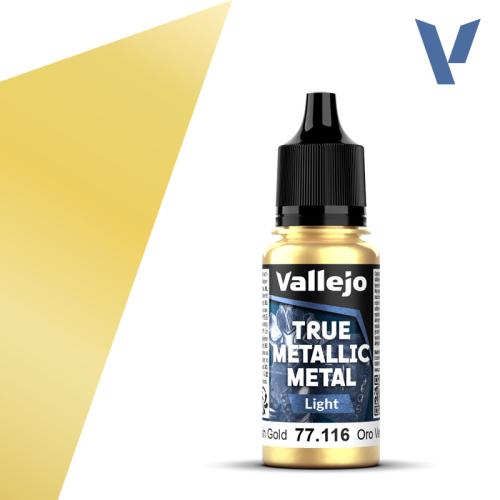 Vallejo True Metallic Metal: Greenish Gold (Light) (18ml)