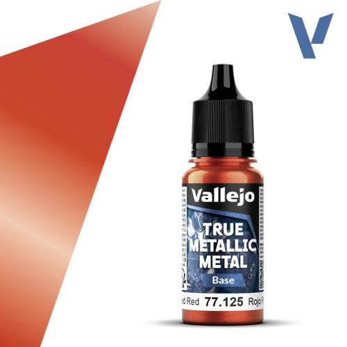 Vallejo True Metallic Metal: Forged Red (Base) (18ml)