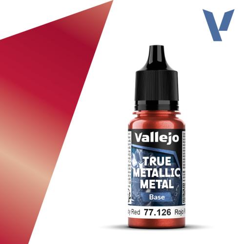 Vallejo True Metallic Metal: Ruby Red (Base) (18ml)
