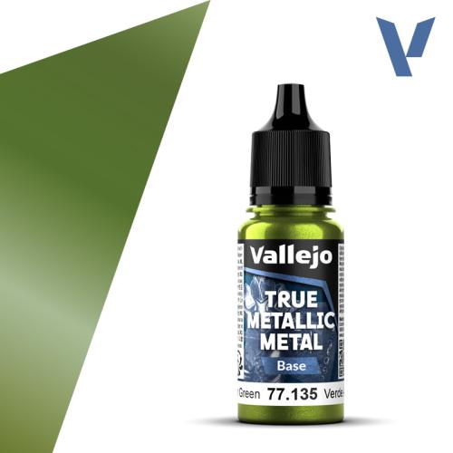 Vallejo True Metallic Metal: Amber Green (Base) (18ml)