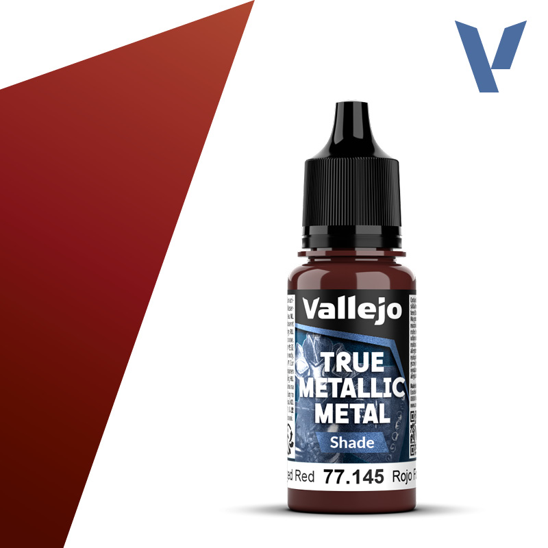 Vallejo True Metallic Metal: Forged Red (Shade) (18ml)