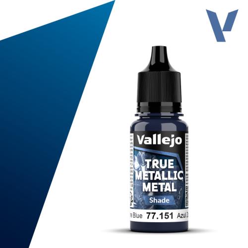 Vallejo True Metallic Metal: Sapphire Blue (Shade) (18ml)