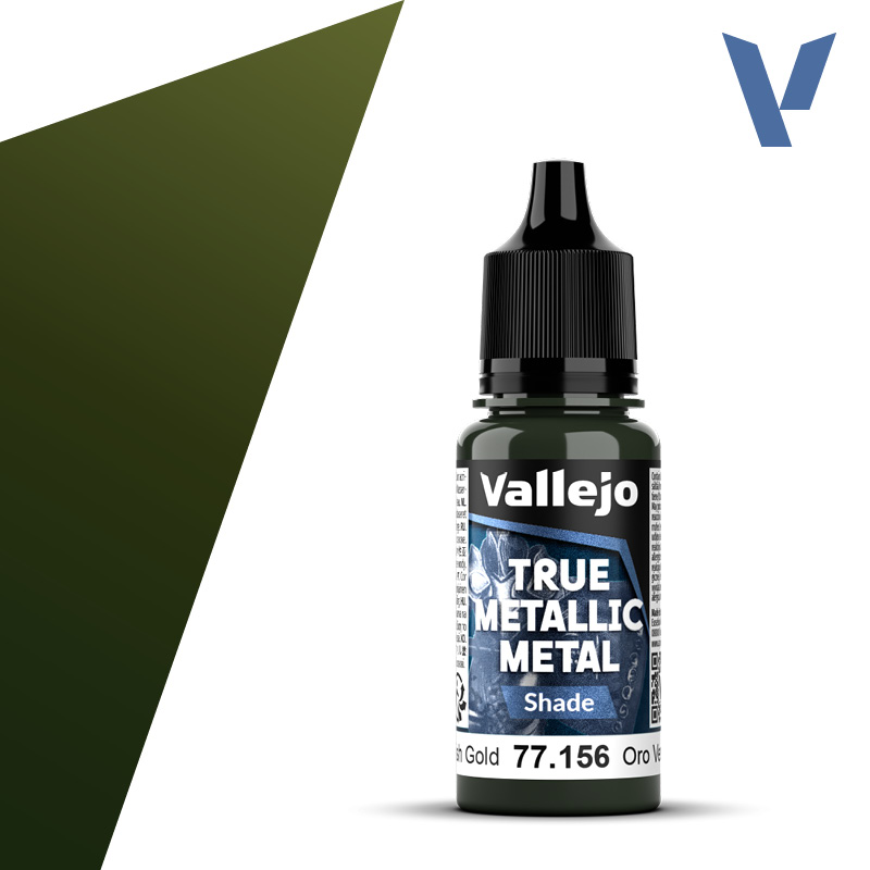 Vallejo True Metallic Metal: Greenish Gold (Shade) (18ml)