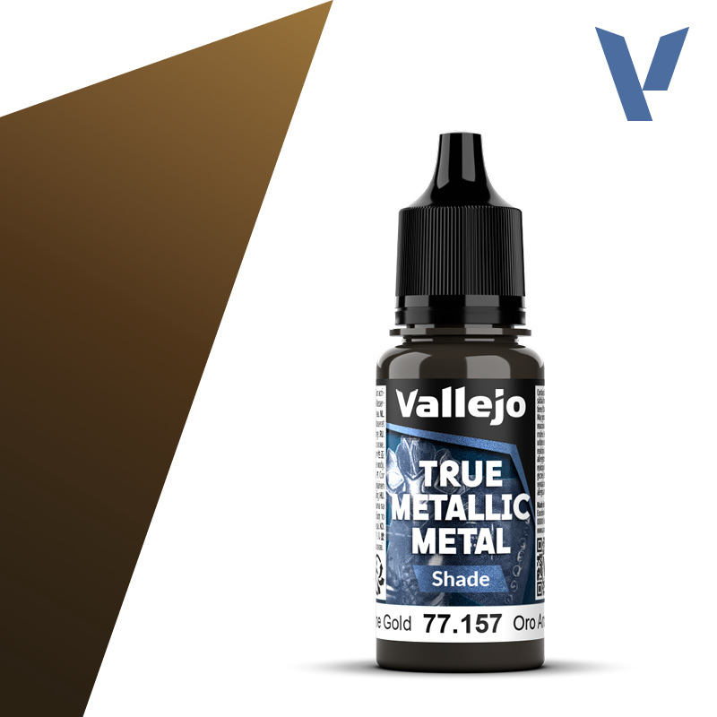 Vallejo True Metallic Metal: Arcane Gold (Shade) (18ml)