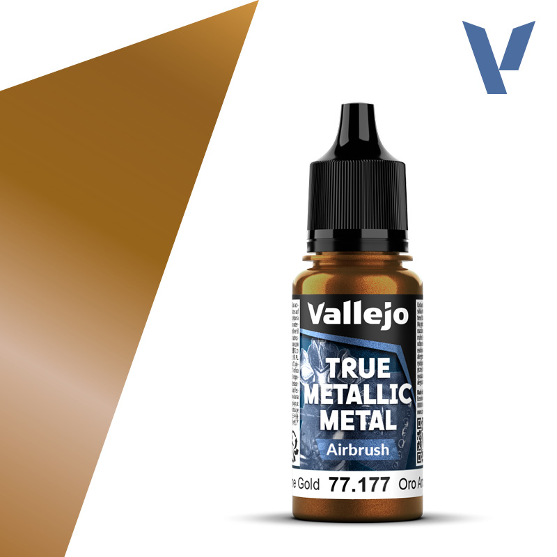 Vallejo True Metallic Metal: Arcane Gold (Airbrush) (18ml)