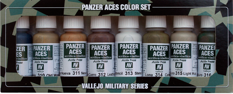 Vallejo Panzer Aces Set - Nº2 (Wood, leather, stencial...)