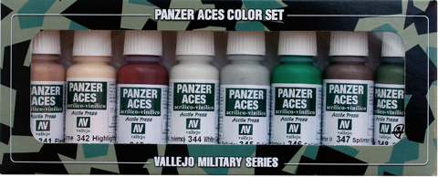 Vallejo Model Color Panzer Aces - Set Pittura Acrilica n. 3, 8 x 17 ml Vallejo Model Color Panzer Aces - Set Pittura Acrilica n. 3, 8 x 17 ml
