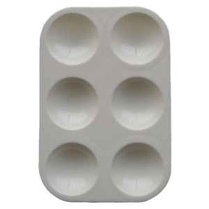 6 well Palette Rectangular 13x9cm