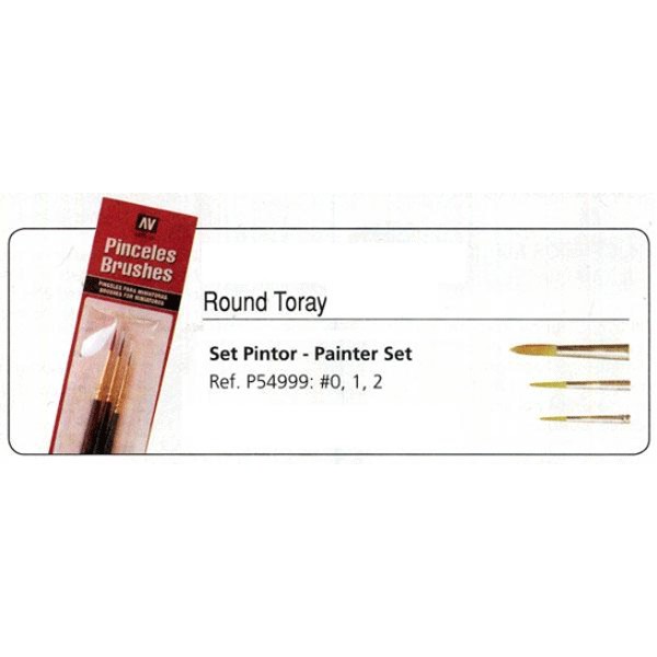 Round Toray Brush Set 0, 1 & 2