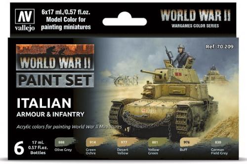 WWII ITALIAN ARMOUR & INFANTRY 6X17ML